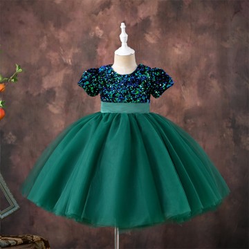 Green Suede Sequin Dress (complimentary hair band)